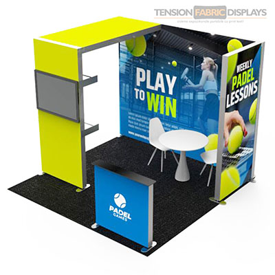 stand expo portabil light box tension fabric displays