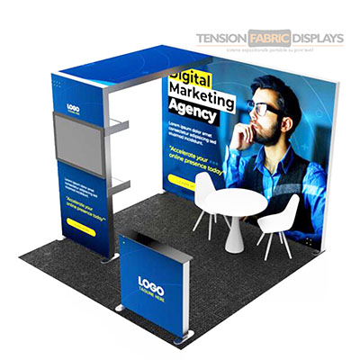 stand expo portabil light box tension fabric displays