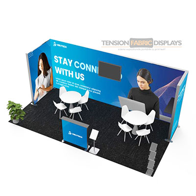 stand expo portabil light box tension fabric displays