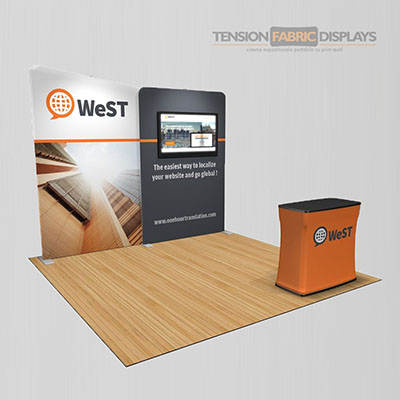 stand portabil tension fabric displays