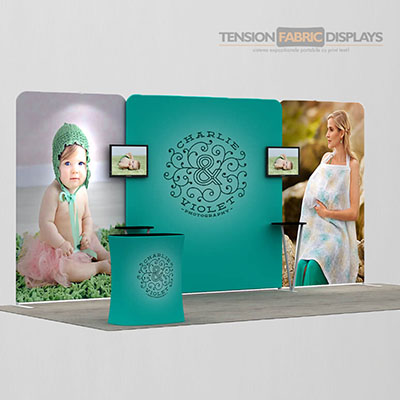 stand portabil tension fabric displays
